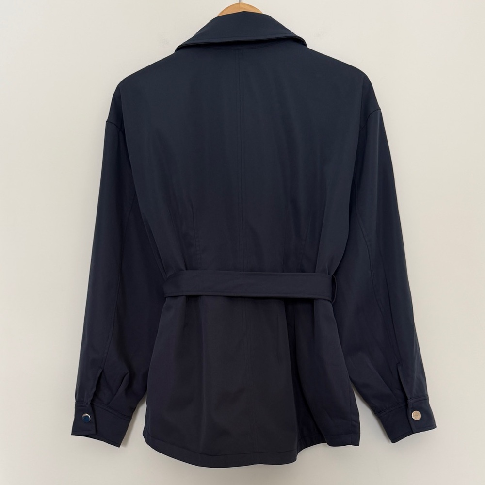 Bobbles & Lace Navy Belted Jacket - Picture 2 of 7